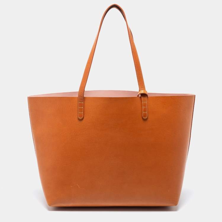 Pre Owned Mansur Gavriel Tan Leather Large Tote