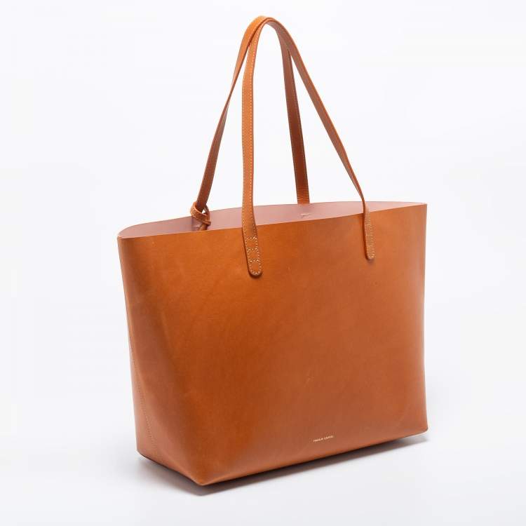 Pre Owned Mansur Gavriel Tan Leather Large Tote