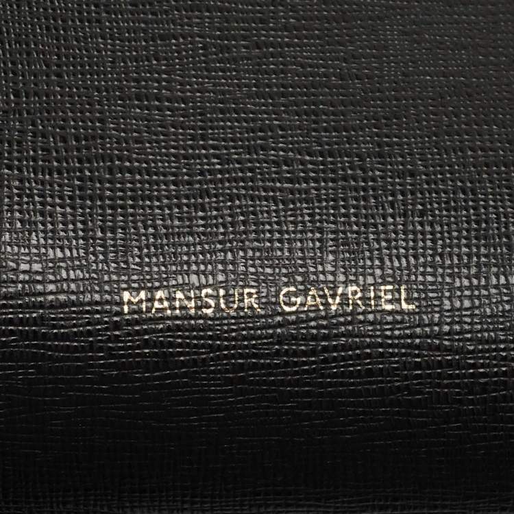 Pre Owned Mansur Gavriel Black Leather Large Shopper Tote