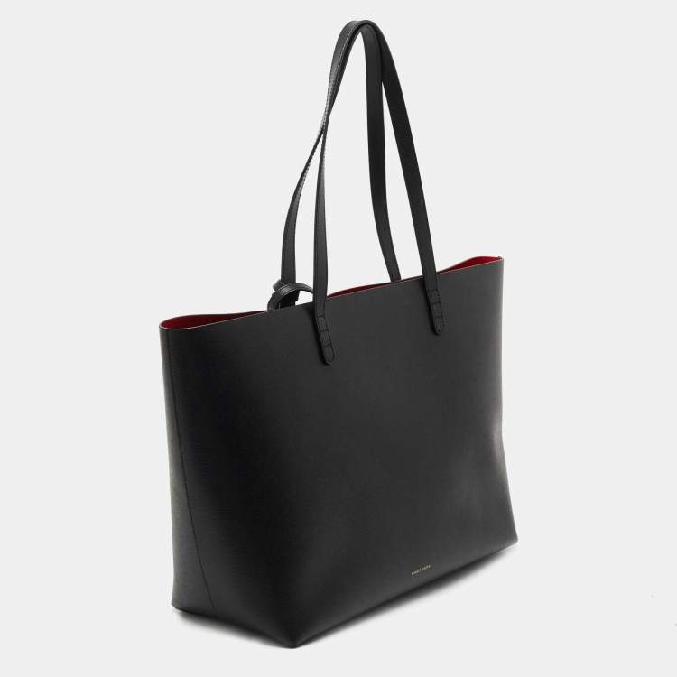 Pre Owned Mansur Gavriel Black Leather Large Shopper Tote