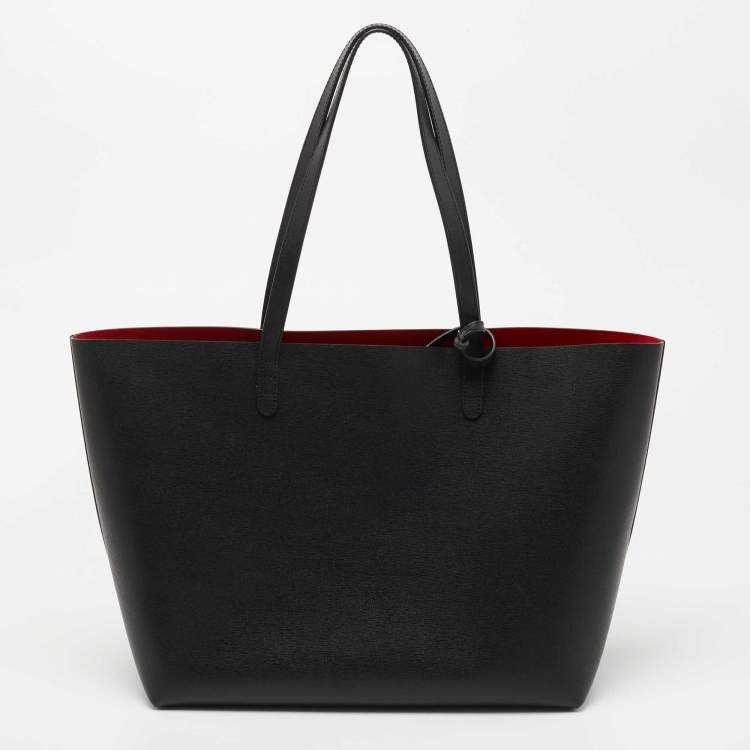 Pre Owned Mansur Gavriel Black Leather Large Shopper Tote