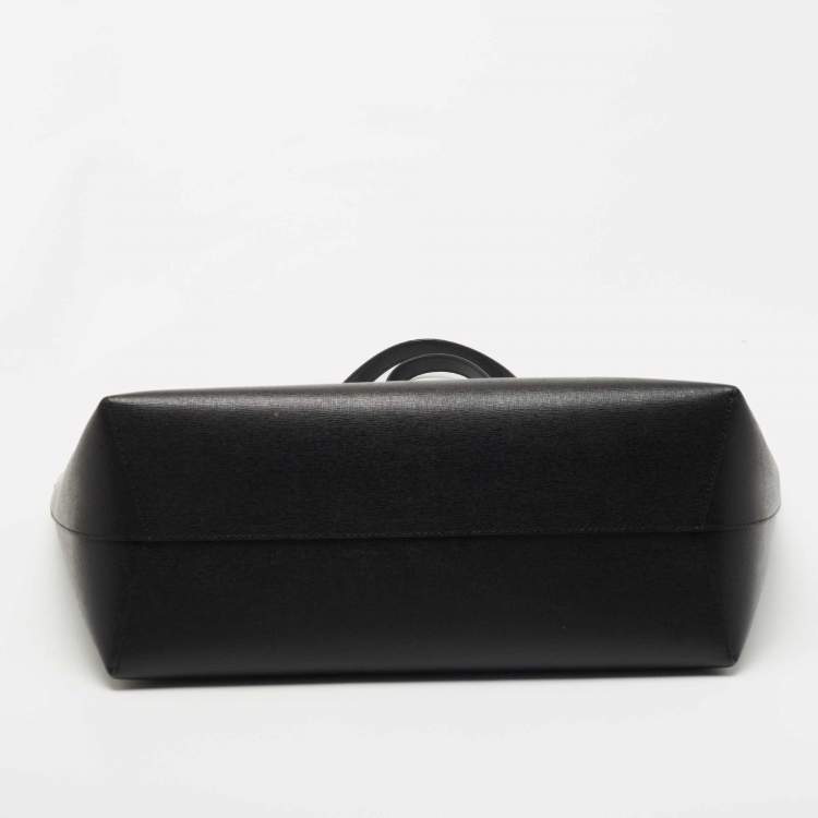 Pre Owned Mansur Gavriel Black Leather Large Shopper Tote