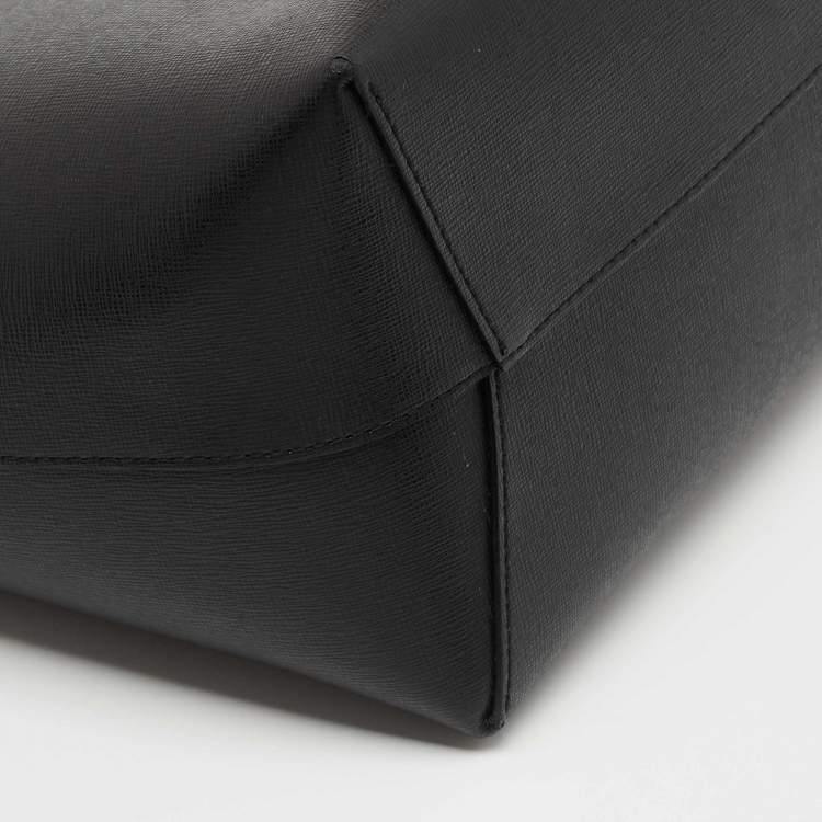 Pre Owned Mansur Gavriel Black Leather Large Shopper Tote