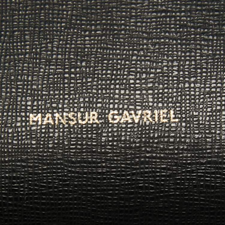 Pre Owned Mansur Gavriel Black leather Mini Bucket Bag