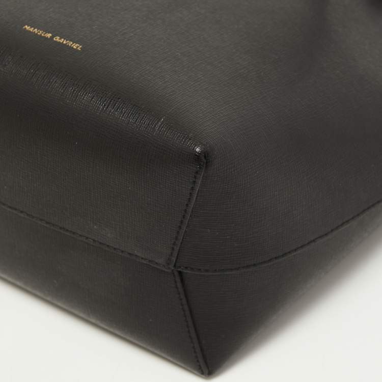 Pre Owned Mansur Gavriel Black leather Mini Bucket Bag