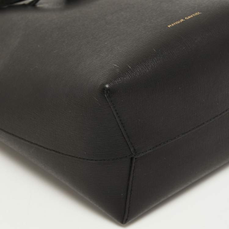 Pre Owned Mansur Gavriel Black leather Mini Bucket Bag