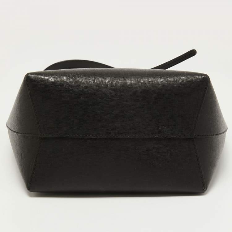 Pre Owned Mansur Gavriel Black leather Mini Bucket Bag