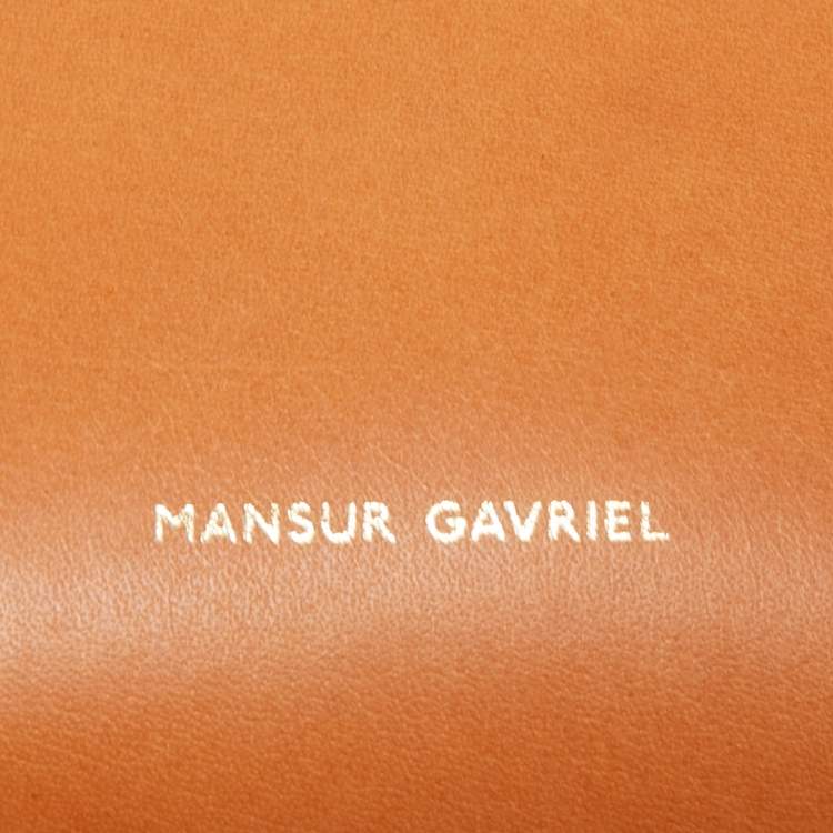 Pre Owned Mansur Gavriel Tan Leather Mini Bucket Bag