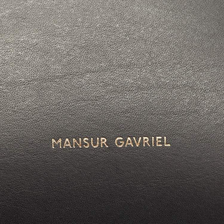 Pre Owned Mansur Gavriel Black Leather Mini Mini Bucket Bag