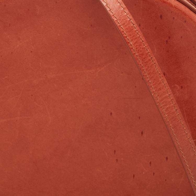 Pre Owned Mansur Gavriel Brown Leather Circle Crossbody Bag