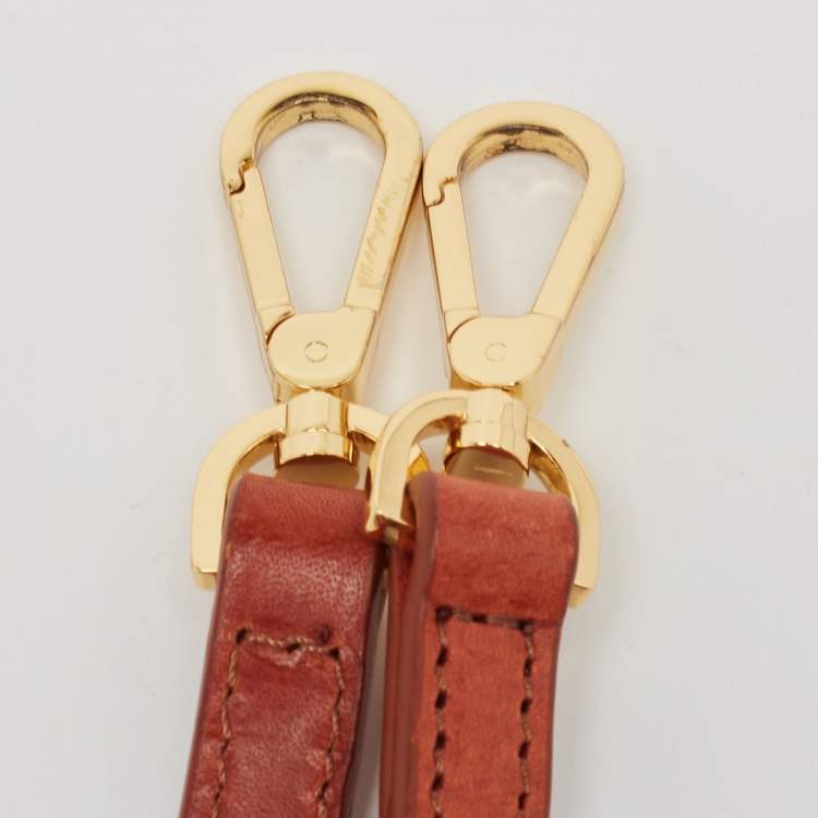 Pre Owned Mansur Gavriel Brown Leather Circle Crossbody Bag