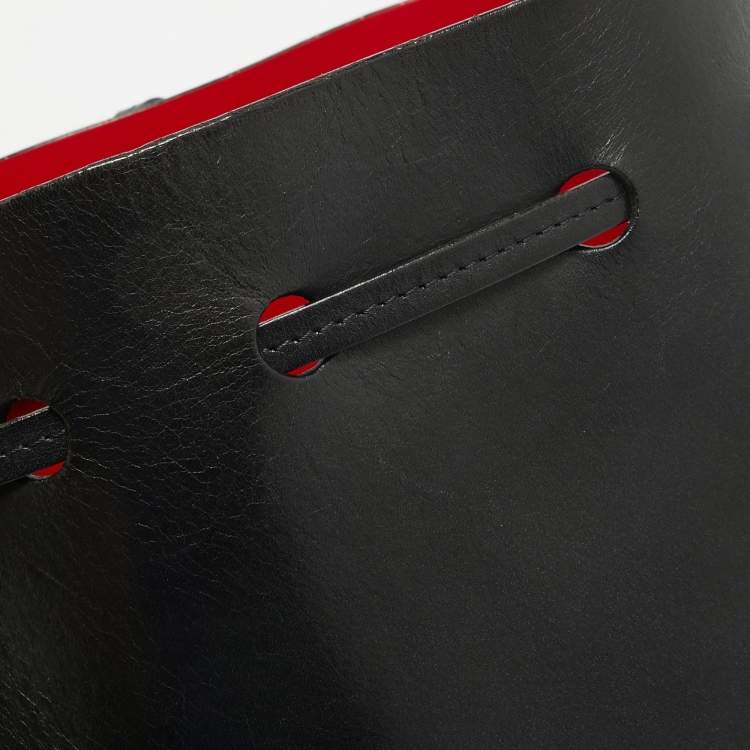 Pre Owned Mansur Gavriel Black Leather Mini Bucket Bag
