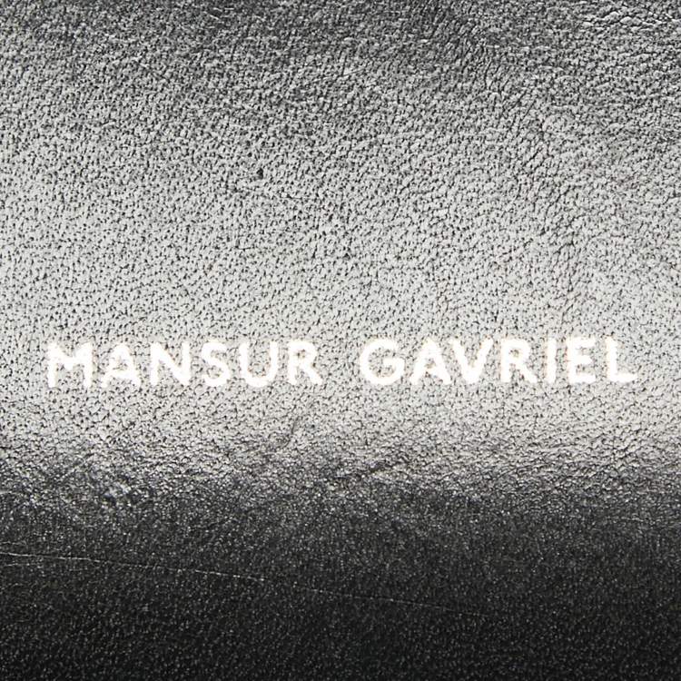 Pre Owned Mansur Gavriel Black Leather Mini Bucket Bag
