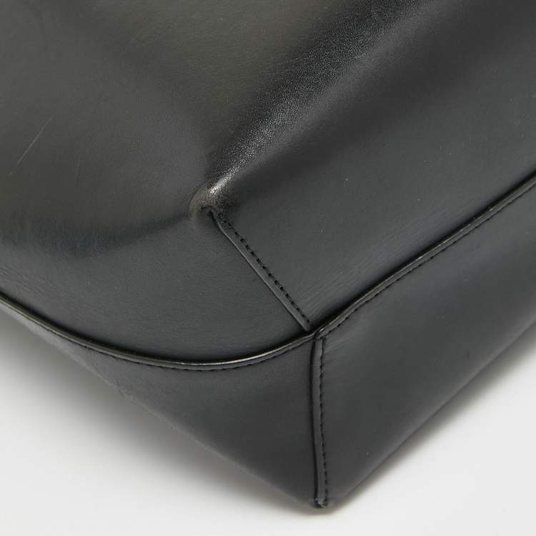 Pre Owned Mansur Gavriel Black Leather Mini Bucket Bag
