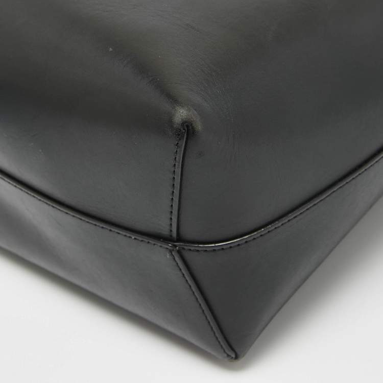 Pre Owned Mansur Gavriel Black Leather Mini Bucket Bag