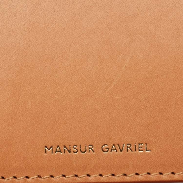 Pre Owned Mansur Gavriel Tan Leather Bucket Bag  