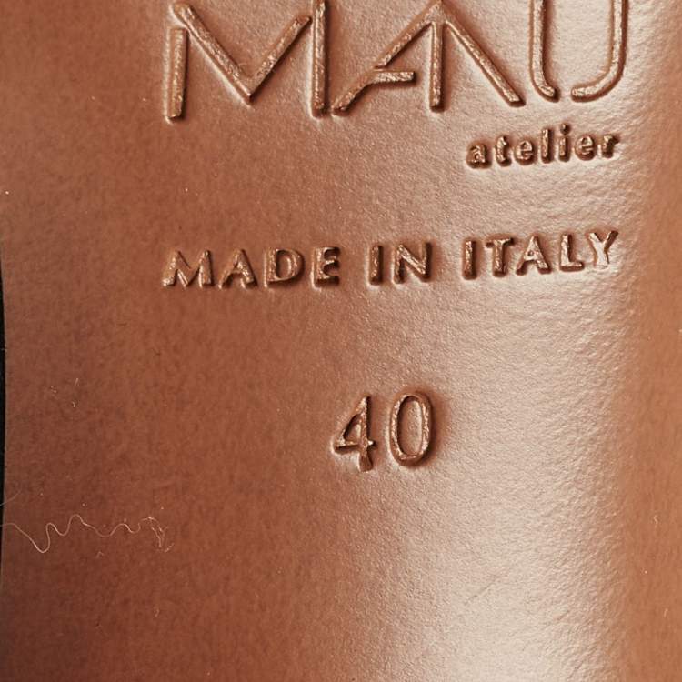 Pre Owned Manudieci Size 40 Black Velvet Knee Length Boots