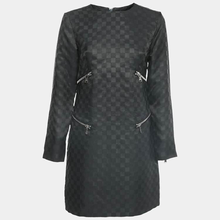 Marc by Marc Jacobs Black Checkered Gabardine Zip Detail