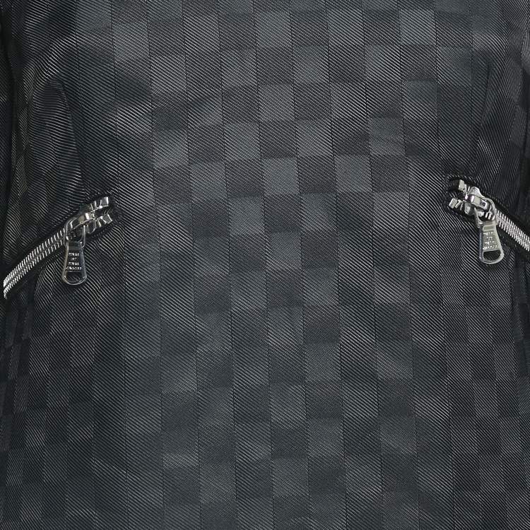 Pre Owned Marc by Marc Jacobs Black Checkered Gabardine Zip Detail Mini Dress S