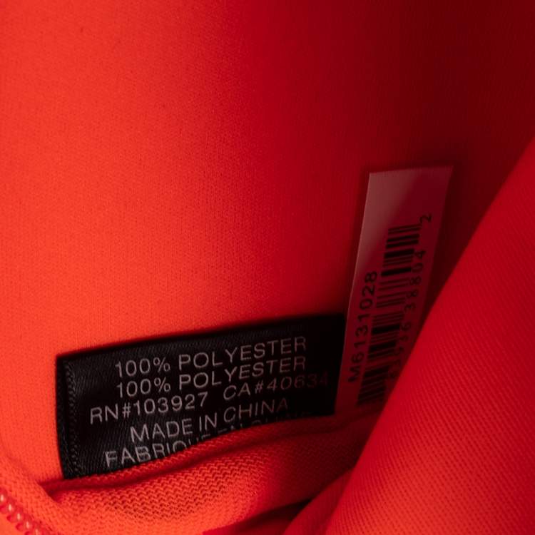 Pre Owned Marc by Marc Jacob Shocking Orange Dreamy Logo Fabric Wingnam Wristlet Pouch
