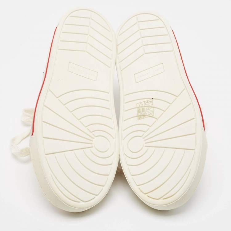 مملوكة مسبقًا Marc Jacobs Multicolor Canvas Flower Print Low Top Sneakers Size 37