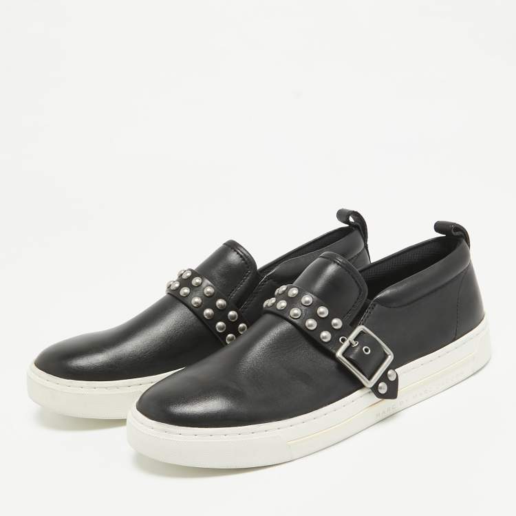【数量は多】 On Slip Leather Black Jacobs Marc by Marc Sneakers 37 Size 靴