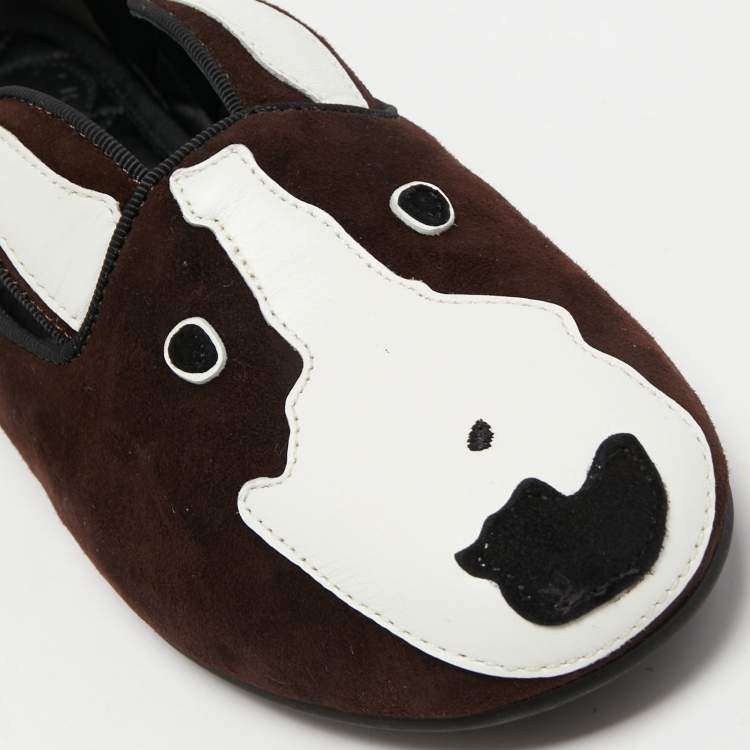 Pre Owned Marc by Marc Jacobs Brown Suede Dog Ballet Flats Size 36