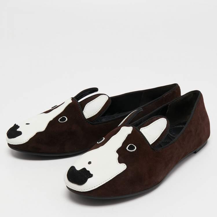 Ulydighed forår Bounce Marc by Marc Jacobs Brown Suede Dog Ballet Flats Size 36 Marc by Marc Jacobs  | TLC