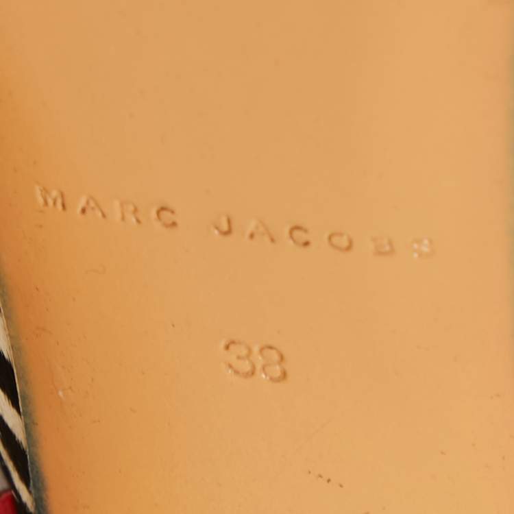 Pre Owned Marc By Marc Jacobs Multicolor Calf hair Joan Pointed Toe Ballet Flats Size 38