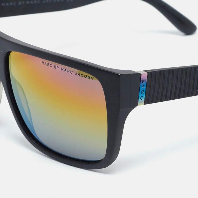 Pre Owned Marc by Marc Jacobs Black Mirrored MMJ 287 Frame Square Sunglasses