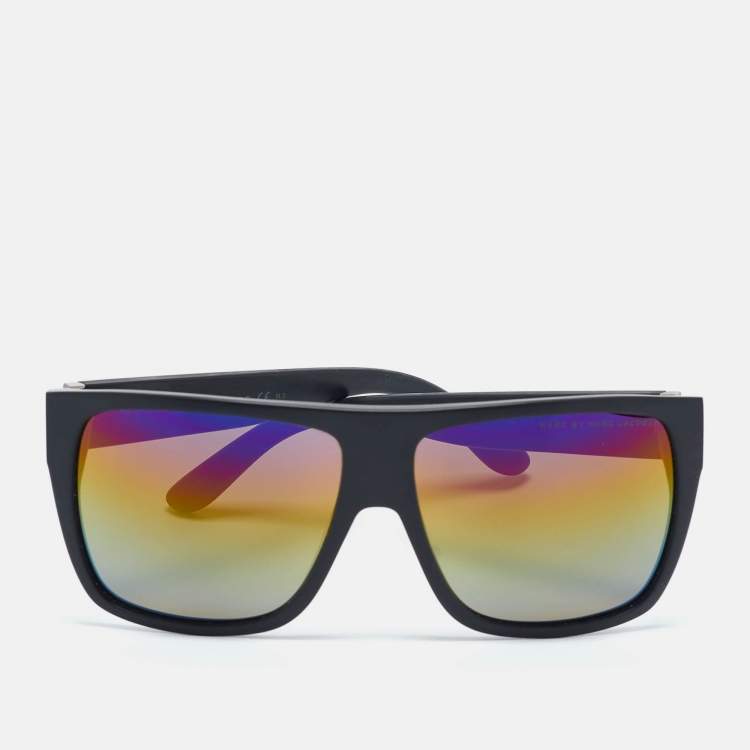 Pre Owned Marc by Marc Jacobs Black Mirrored MMJ 287 Frame Square Sunglasses