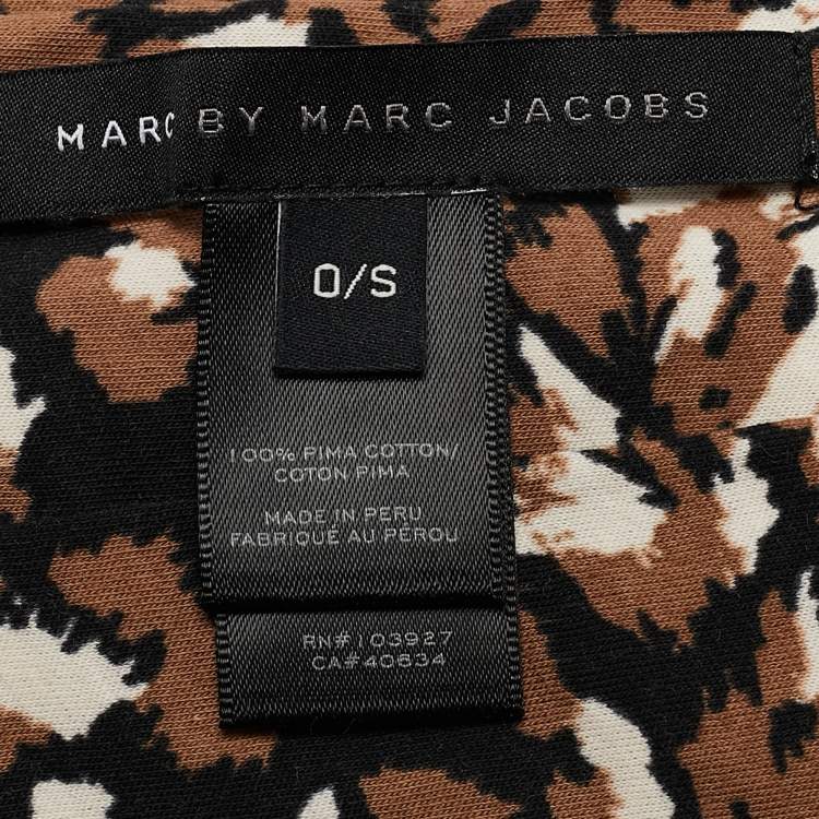 Pre Owned Marc by Marc Jacobs Brown Animal Print Cotton Stole 