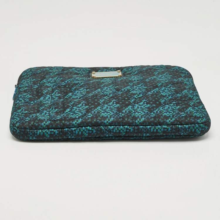 Pre Owned Marc by Marc Jacobs Black/Green Nylon Laptop Sleeve