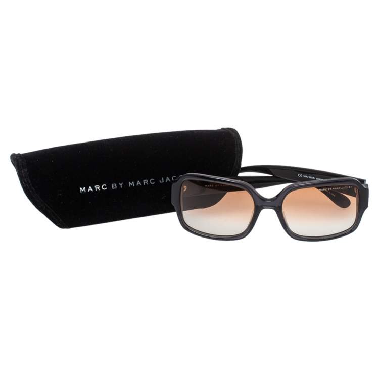 Pre Owned Marc by Marc Jacobs Grey Crystal Embedded/ Pink Gradient MMJ 053/S Square Sunglasses