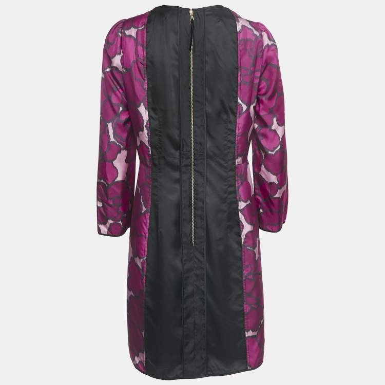 Pre Owned Marc by Marc Jacobs Pink Printed Silk Short Dress M