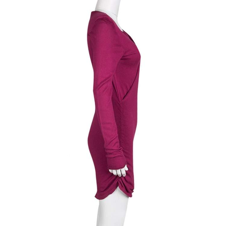 Pre Owned Marc by Marc Jacobs Vineyard Knit Draped Pleat Detail Ruched Sweater Tunic  M