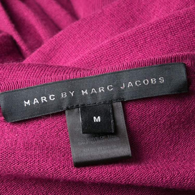 Pre Owned Marc by Marc Jacobs Vineyard Knit Draped Pleat Detail Ruched Sweater Tunic  M