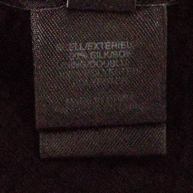 Pre Owned Marc by Marc Jacobs Black Textured Silk Bow Detail Pleated Strapless Dress M