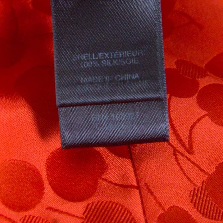 Pre Owned Marc by Marc Jacobs Red Wild Cherry Pattern Silk Jacquard Sleeveless Top M