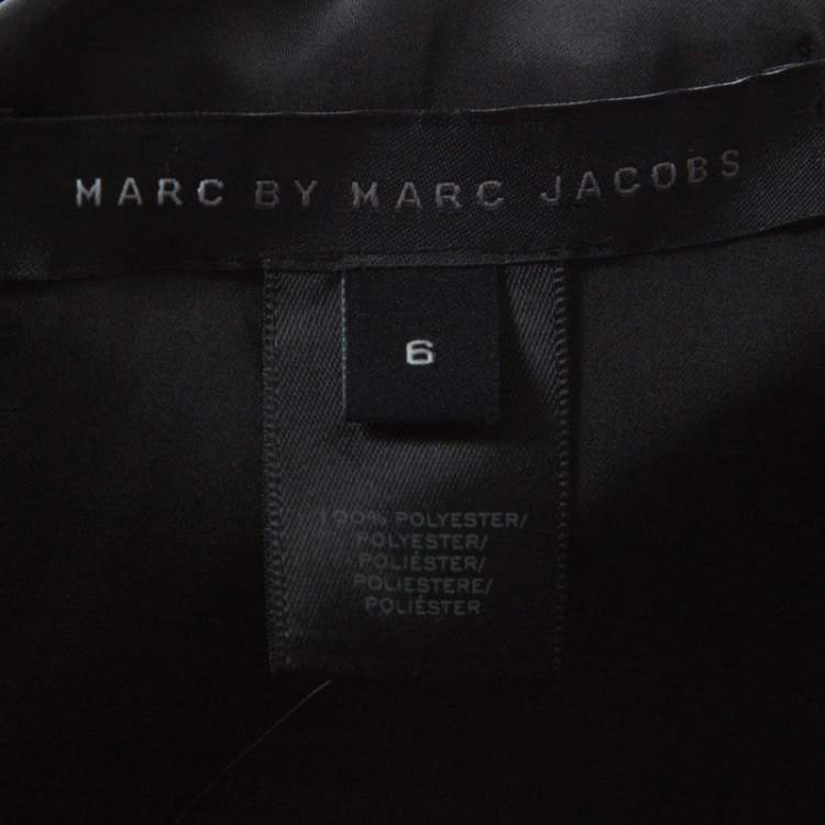 Pre Owned Marc by Marc Jacobs Black Draped Sleeveless Cocktail Dress M