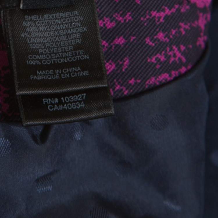 Pre Owned Marc By Marc Jacobs Magenta Printed Cotton Blend Canvas Dress S
