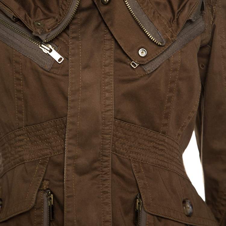 Pre Owned Marc by Marc Jacobs Brown Cotton Zip Front Jacket XS