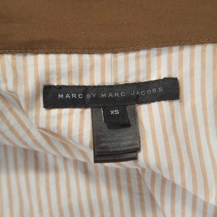 Pre Owned Marc by Marc Jacobs Brown Cotton Zip Front Jacket XS