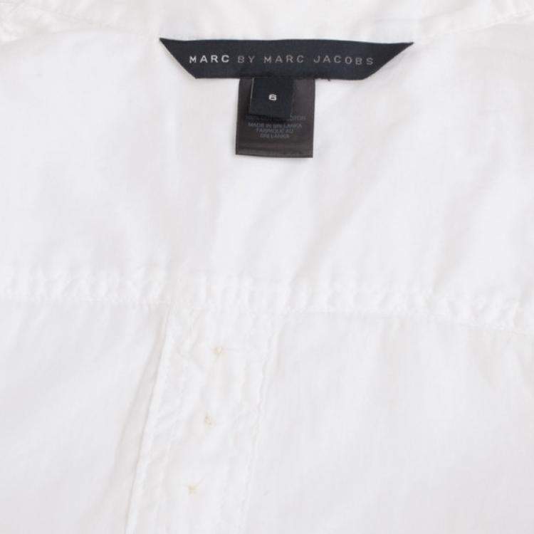 Pre Owned Marc by Marc Jacobs White Button Up Blouse M