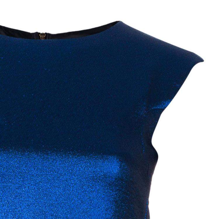 Pre Owned Marc by Marc Jacobs True Blue Metallic Dress S