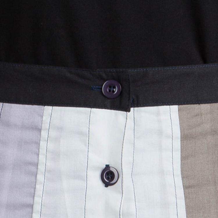 Pre Owned Marc by Marc Jacobs Colorblock Cotton Button Front Skirt S
