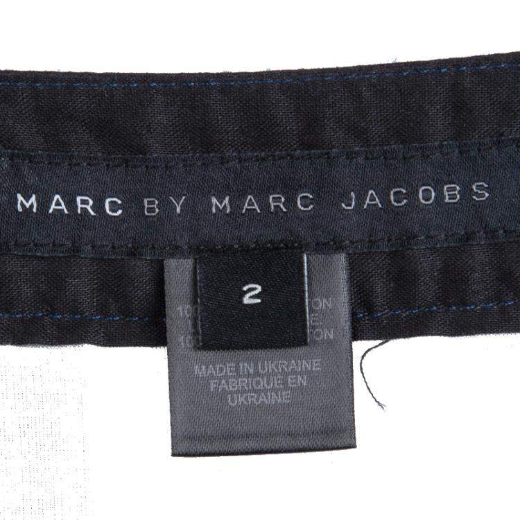 Pre Owned Marc by Marc Jacobs Colorblock Cotton Button Front Skirt S