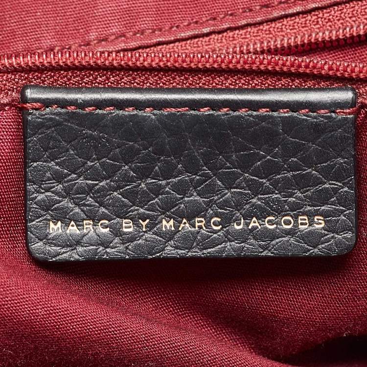 Pre Owned Marc by Marc Jacobs Black Leather Zip Satchel