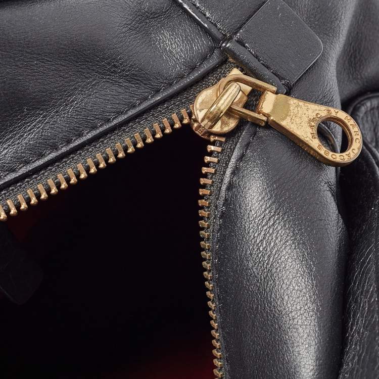 Pre Owned Marc by Marc Jacobs Black Leather Zip Satchel