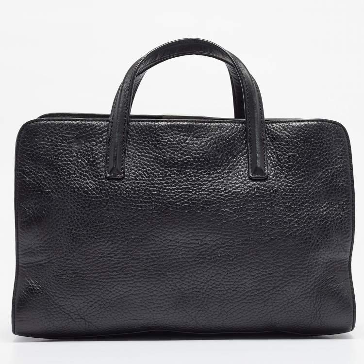 Pre Owned Marc by Marc Jacobs Black Leather Zip Satchel